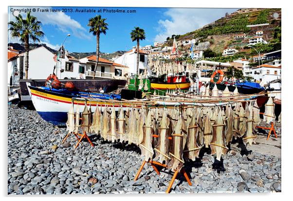 A fishing village in Ponto do Sol in Madeira Acrylic by Frank Irwin