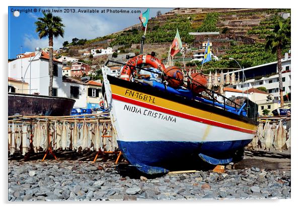 The fishing village of Ponta do Sol, Madeira Acrylic by Frank Irwin
