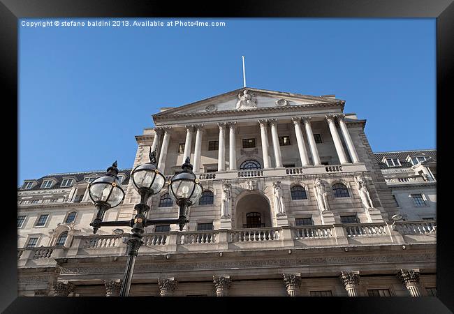The Bank of England building Framed Print by stefano baldini