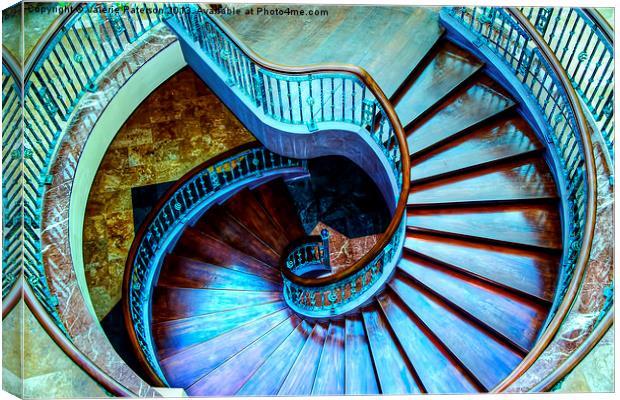Swirl Staircase Canvas Print by Valerie Paterson