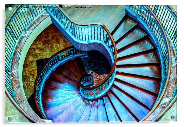 Swirl Staircase Acrylic by Valerie Paterson