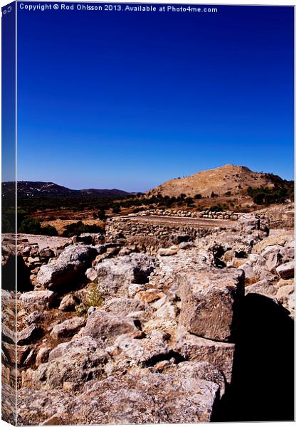 A view across Phaistos 1 Canvas Print by Rod Ohlsson