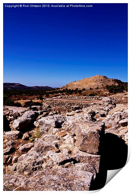 A view across Phaistos 1 Print by Rod Ohlsson