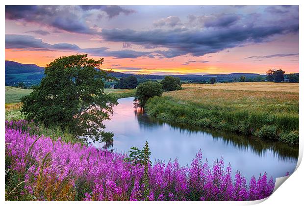 Sunset over the River Don Print by Mike Stephen