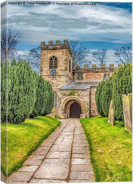 The path To Church Canvas Print by Trevor Kersley RIP