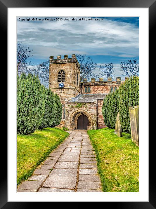 The path To Church Framed Mounted Print by Trevor Kersley RIP