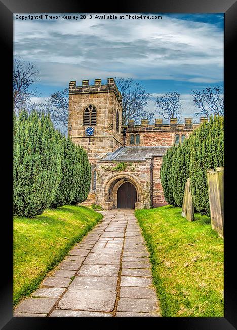 The path To Church Framed Print by Trevor Kersley RIP