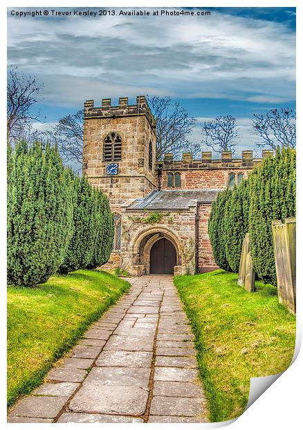 The path To Church Print by Trevor Kersley RIP