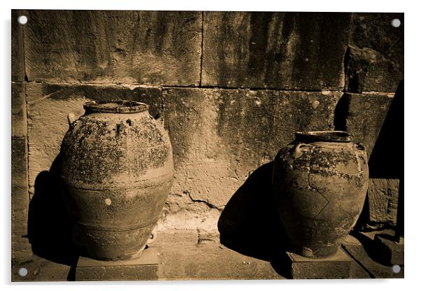 Ancient Minoan Storage pots Acrylic by Rod Ohlsson