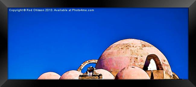 Chania roof domes Framed Print by Rod Ohlsson