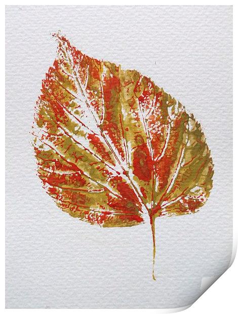 Lime Leaf Print Print by Jennifer Henderson