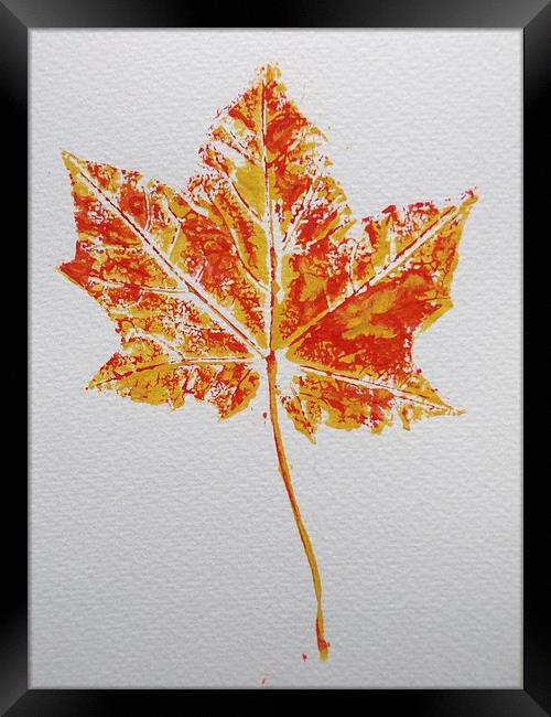 Maple leaf print Framed Print by Jennifer Henderson