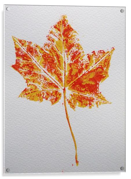 Maple leaf print Acrylic by Jennifer Henderson