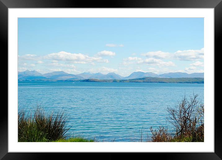Scotland from the Isle of Mull Framed Mounted Print by Lynette Holmes