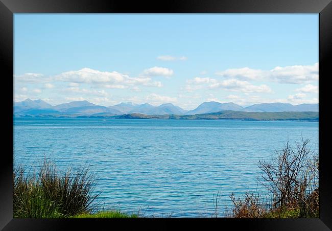 Scotland from the Isle of Mull Framed Print by Lynette Holmes