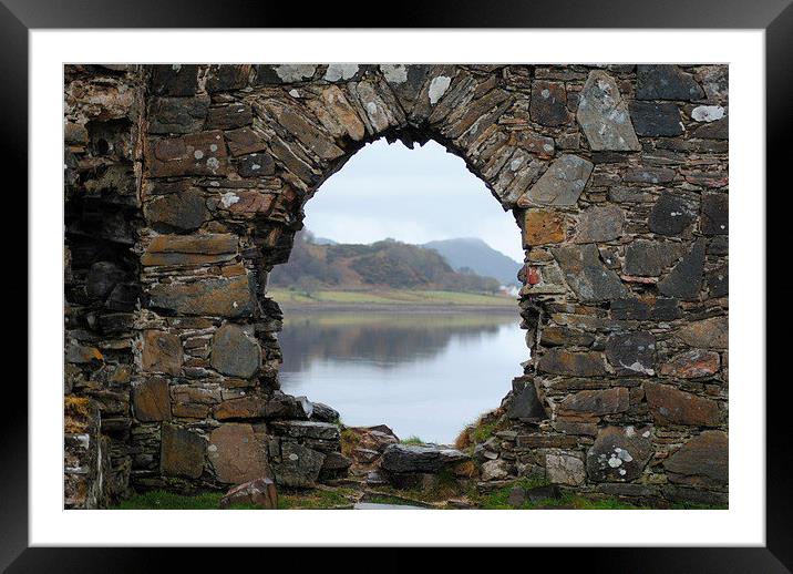View through the oval window Framed Mounted Print by Lynette Holmes