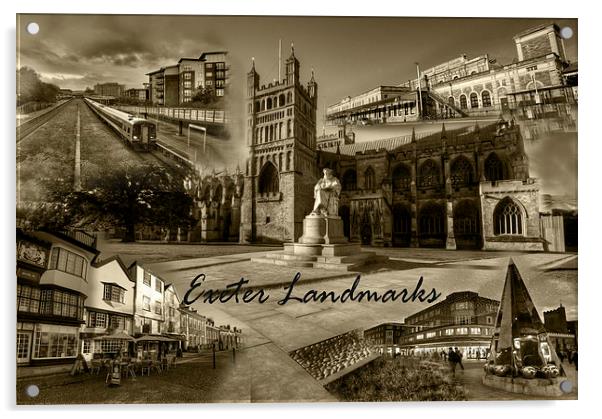 Exeter Landmarks Acrylic by Rob Hawkins