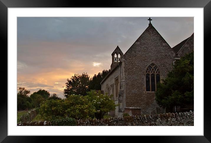 Church at South Moreton Oxfordshire Framed Mounted Print by Ian Lewis