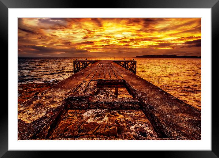 Sunset on the coast Framed Mounted Print by Sam Smith