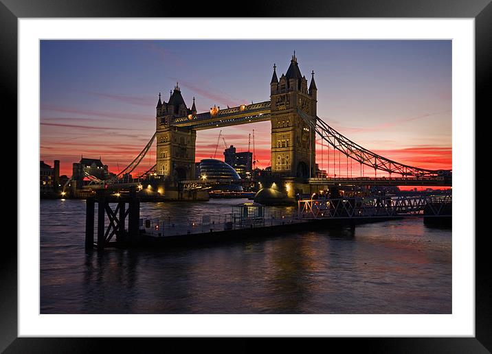 Tower bridge Framed Mounted Print by James Mc Quarrie