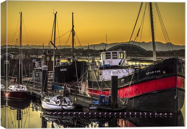 Irvine Harbour at Sunset Canvas Print by Tylie Duff Photo Art