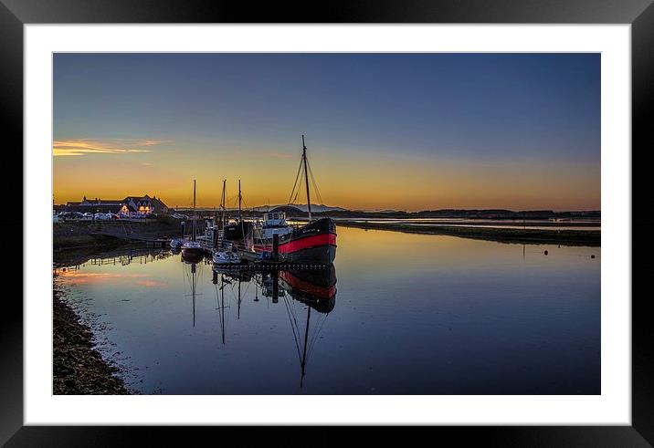 Irvine Harbour at Dusk Framed Mounted Print by Tylie Duff Photo Art