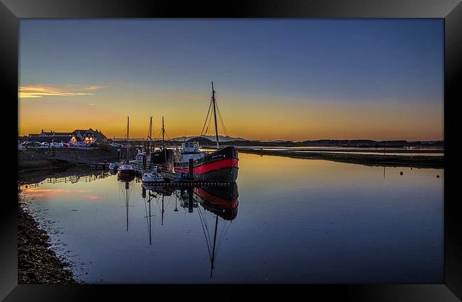 Irvine Harbour at Dusk Framed Print by Tylie Duff Photo Art