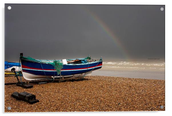Dungeness fishing boat Acrylic by Tony Bates