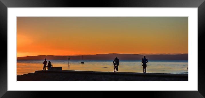 Sunset Silhouhettes Framed Mounted Print by Tylie Duff Photo Art