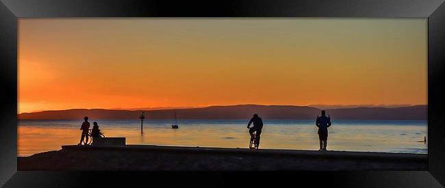 Sunset Silhouhettes Framed Print by Tylie Duff Photo Art