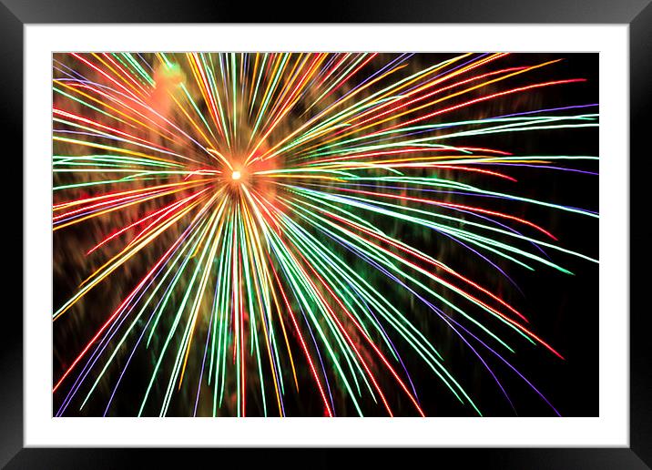 Color Burst Framed Mounted Print by Ray Shiu