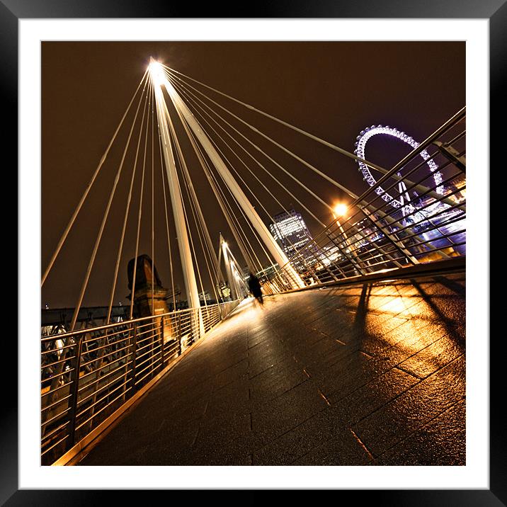 London Night Lights Framed Mounted Print by Sebastian Wuttke