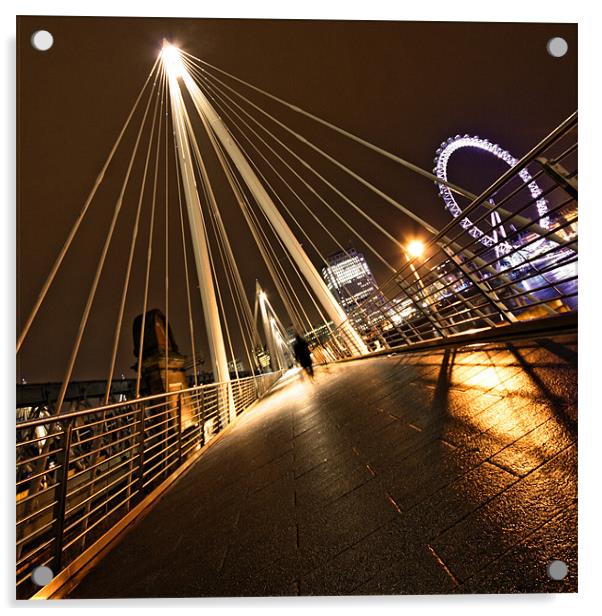 London Night Lights Acrylic by Sebastian Wuttke