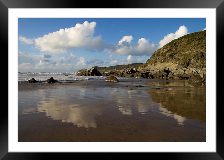 Barricane beach - North Devon Framed Mounted Print by Pete Hemington