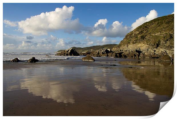 Barricane beach - North Devon Print by Pete Hemington