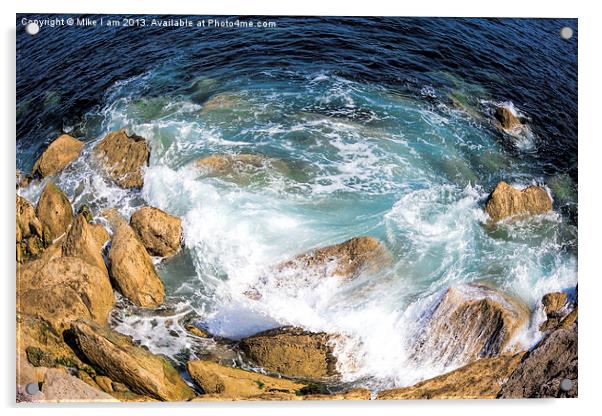 Danger on the rocks Acrylic by Thanet Photos