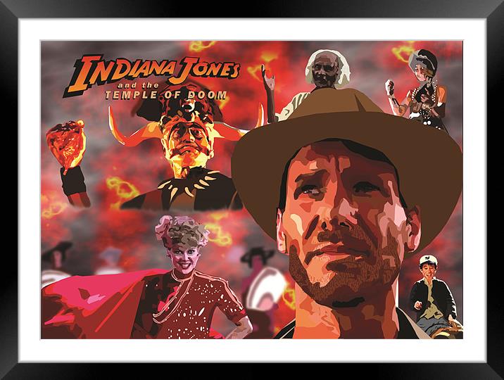 Indiana Jones and the TEMPLE OF DOOM Framed Mounted Print by eamonn siu