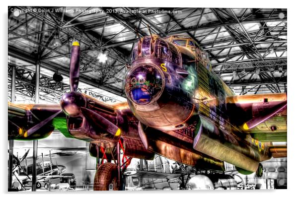 Avro Lancaster 1 - Hendon Acrylic by Colin Williams Photography