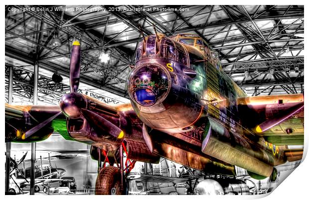 Avro Lancaster 1 - Hendon Print by Colin Williams Photography