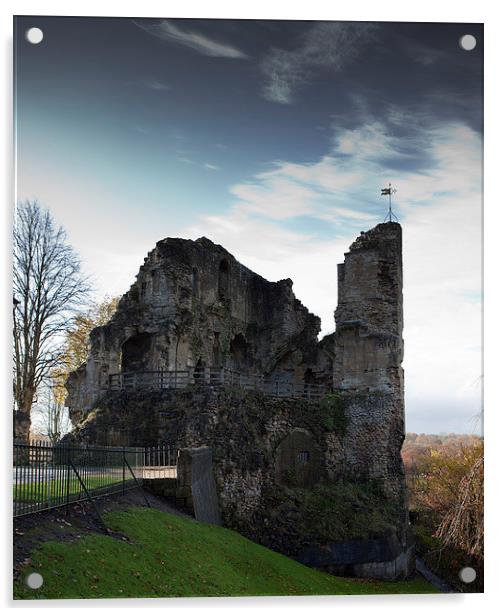 Knaresborough Castle Acrylic by David Pacey