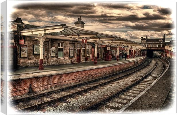 Vintage Keighley Station Canvas Print by Colin Metcalf
