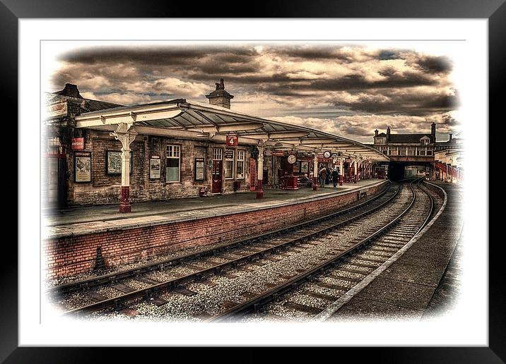 Vintage Keighley Station Framed Mounted Print by Colin Metcalf