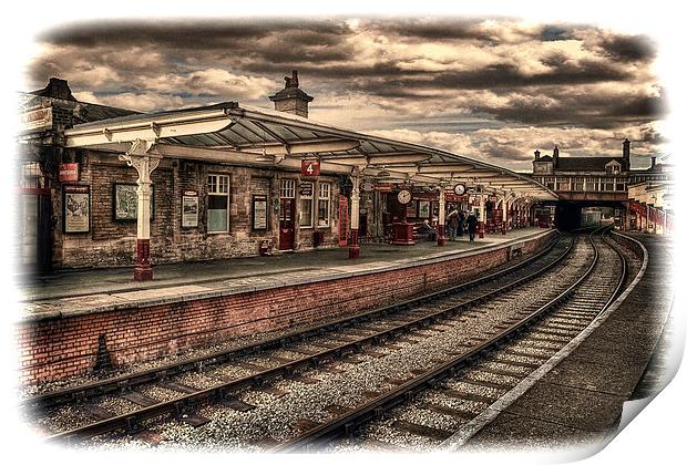 Vintage Keighley Station Print by Colin Metcalf