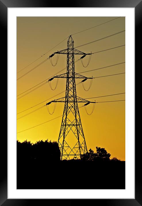Electric sunrise Framed Mounted Print by Brian Fry