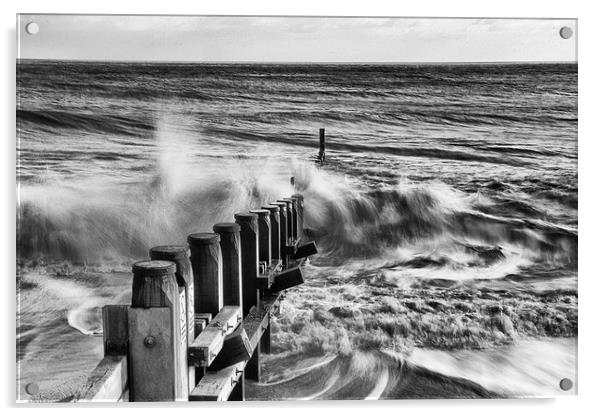 Southwold Waves Acrylic by Sarah Pymer