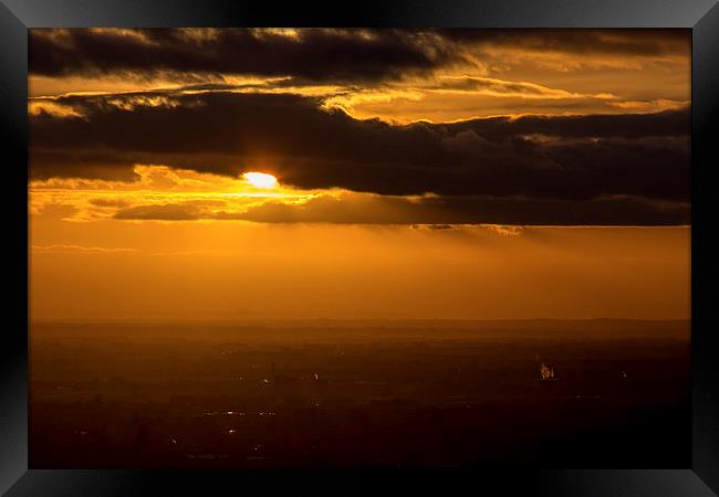 Manchester Sunset Framed Print by Andy McGarry