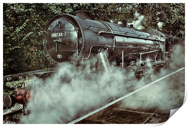 Vintage Austerity Class Engine Print by Colin Metcalf