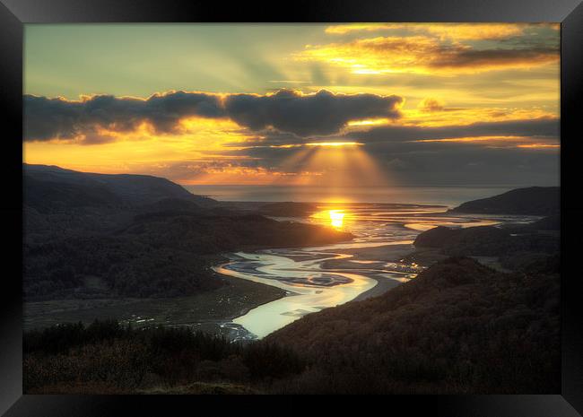 Mawddach sunset Framed Print by Rory Trappe