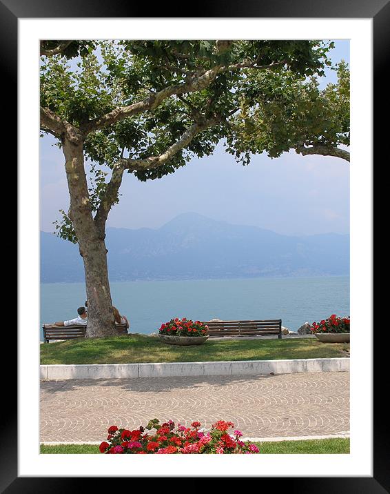 Lake Garda Italy Framed Mounted Print by Shoshan Photography 