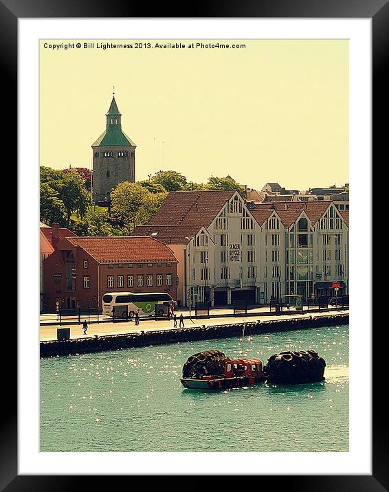 Stavanger harbour Framed Mounted Print by Bill Lighterness